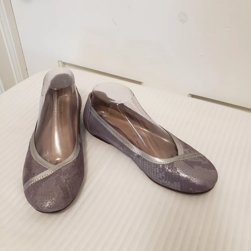Vionic Caroll Purple & Silver Ballet Style Flats size 7.5, comfy